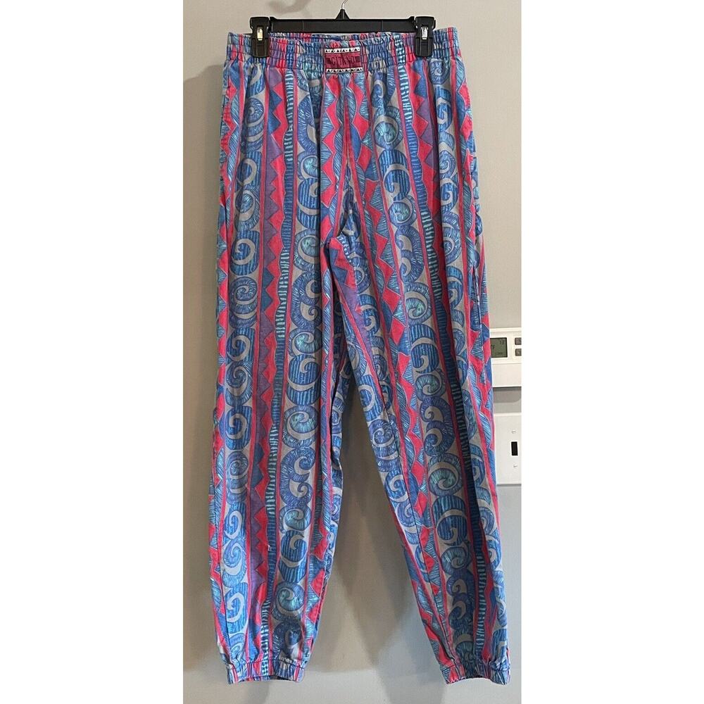 Gitano Pants Striped Pattern‎ Cotton Parachute Hammer Baggy Gym Vintage Medium